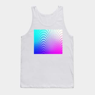 Rainbow Ombre Wave Pattern Tank Top